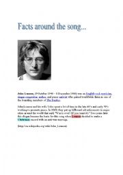 English Worksheet: Facts about John Lennon