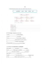 English Worksheet: Grammar exercises with possessive case, To Have/To Be,Possessives 