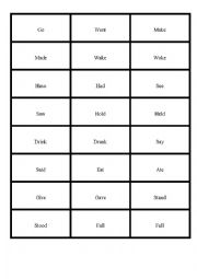 English Worksheet: Irregular Past Tense Verbs