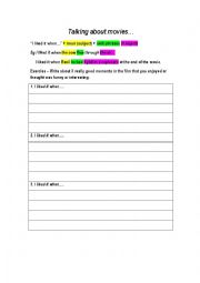 English Worksheet: Talking About Movies