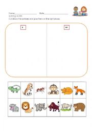 Classifing singual nouns by beginning sound
