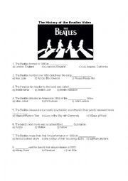 English Worksheet: Beatles Multiple Choice Worksheet