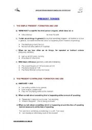 English Worksheet: English exercises with tenses