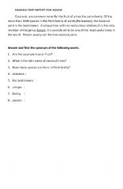 English Worksheet: REPORT TEXT