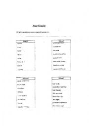 English Worksheet: Past simple sentence formation