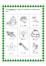 English Worksheet: r - controlled vowels