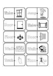 English Worksheet: Domino Actions