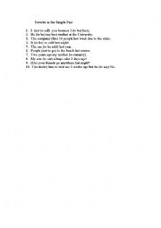 English Worksheet: Past Simple 