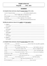 English Worksheet: Present Simple and present Continuous