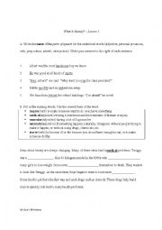 English Worksheet: Modified Read & Think - Beauty