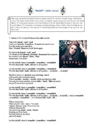 English Worksheet: Skyfall