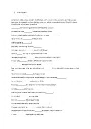 English Worksheet: Character and personality - fill in the gaps