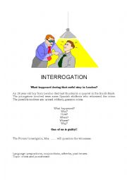 English Worksheet: Interrogation