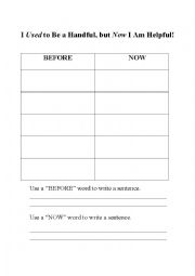 English Worksheet: When I Was Little Tense Activity