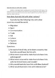 Australia interacts with other nations