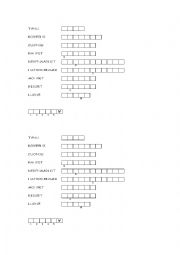 English Worksheet: family puzzle, find the password