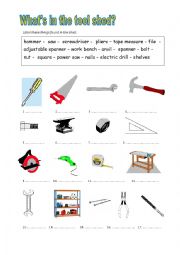 tool - ESL worksheet by piriyada