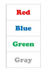 English Worksheet: Colours matching