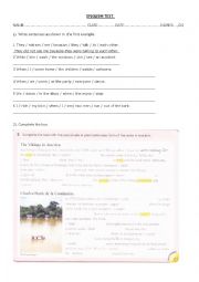 English Worksheet: english test grammar 2