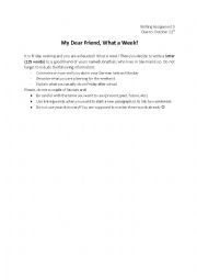 English Worksheet: Writing - a letter