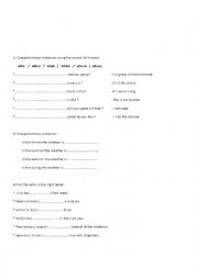 Assessement Test for 4 th year foreign english learners 