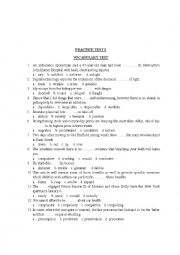 English Worksheet: PRACTICE TEST 1 ECPE