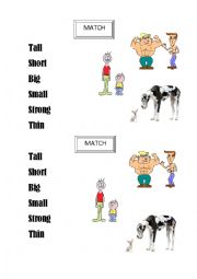 English Worksheet: MATCH THE ADJECTIVE WITH THE WORD