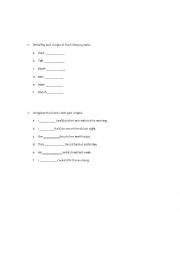 English Worksheet: Past Simple Exercise (Regular Verbs)