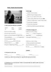 English Worksheet: Birdy - People help the people