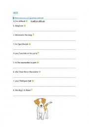 English Worksheet: Will activities for Primary Education