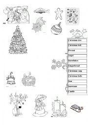 English Worksheet: Vocabulary Christmas