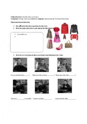 English Worksheet: Clothes and colors