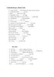 English Worksheet: To Be and Have got - basic