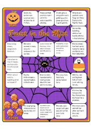 English Worksheet: Twist  in the Mist Tongue Twister Game and Memory Cards