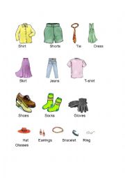 Clothes and Accessories Vocabulary List for Young Learners - ESL ...