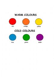 English Worksheet: the types of colours