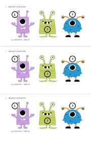 English Worksheet: Describing monsters