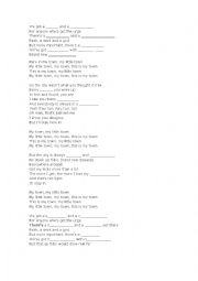 English Worksheet: Around Town Song