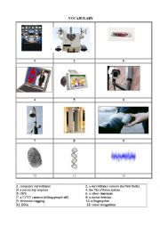 spying gadgets vocabulary worksheet