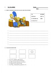 English Worksheet: Prepositions, Opposites, School vocabulary, Follow directions Quiz