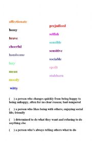 adjectives to describe people