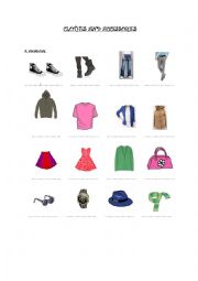 English Worksheet: clothes