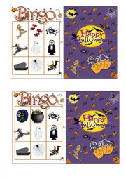 English Worksheet: Halloween Bingo 4/7