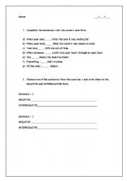 English Worksheet: present-simple (using Demi Levato Heart by Hear)