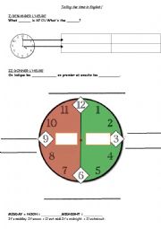 English Worksheet: How to tell the time