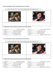 English Worksheet: Comparative form of adjectives