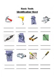 Basic Tools Identification Sheet