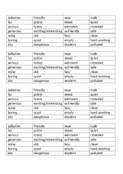 Antonyms worksheets
