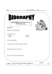 English Worksheet: Biography