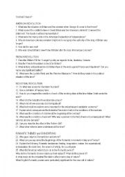 English Worksheet: Literature Questions: Romanticism